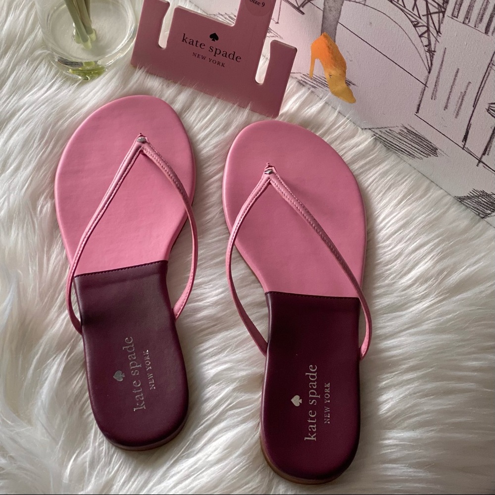 ❌SOLD❌Kate Spade ♠️ Cabana Leather Flip Flops 
🌸🌴🌿
